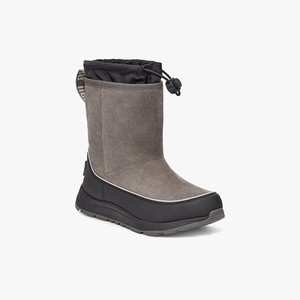 Ugg Kirby Kids All-Weather Boots Grey/Black (3498BANJQ)